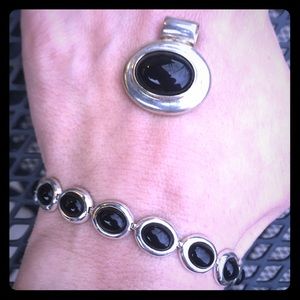 STERLING SILVER & ONYX Set 🖤📿🖤